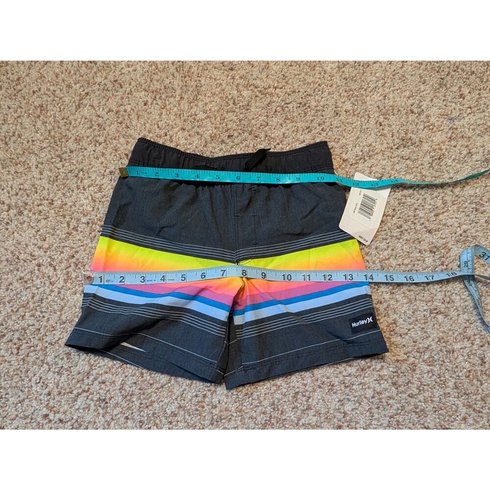 HURLEY BOYS Toddler swim suit/board shorts; NWT; Colorful stripes, 4T; UPF 50 - Picture 4 of 11